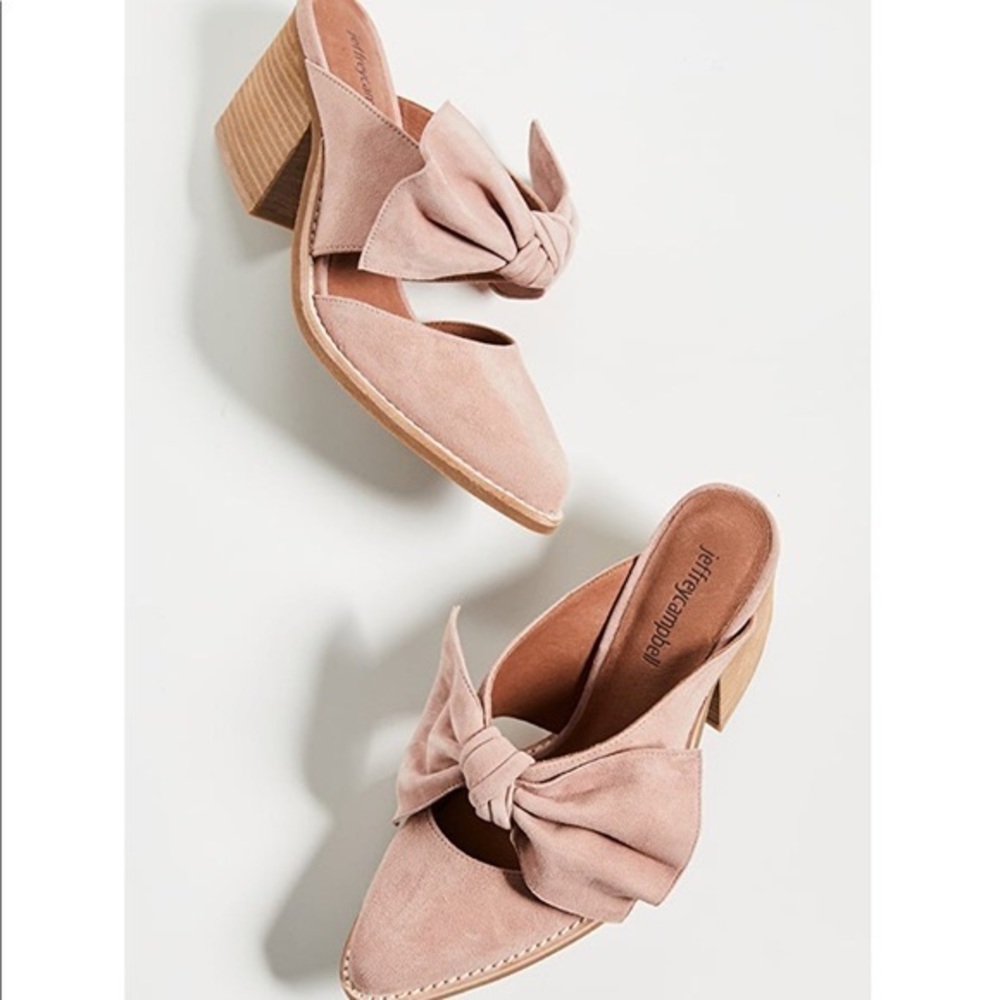 Jeffrey Campbell Pink Mules with Bow